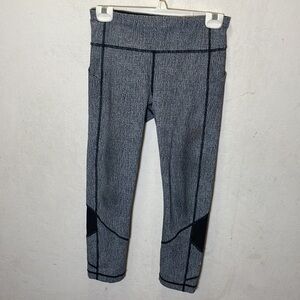 Lululemon Pace Rival Crop (19") Cross Hatch Heather Black Ice Grey/Black…